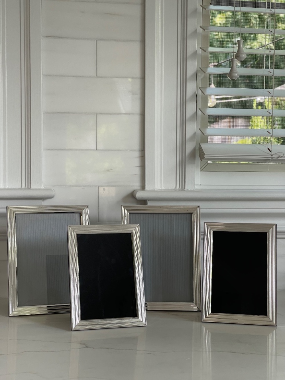 Christofle Filets Picture Frames - Lot of 4 - Silver Plated - 5x7, 4x6